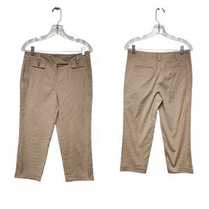 Talbots Striped Capri Dress Pants Size Beige Size 6P